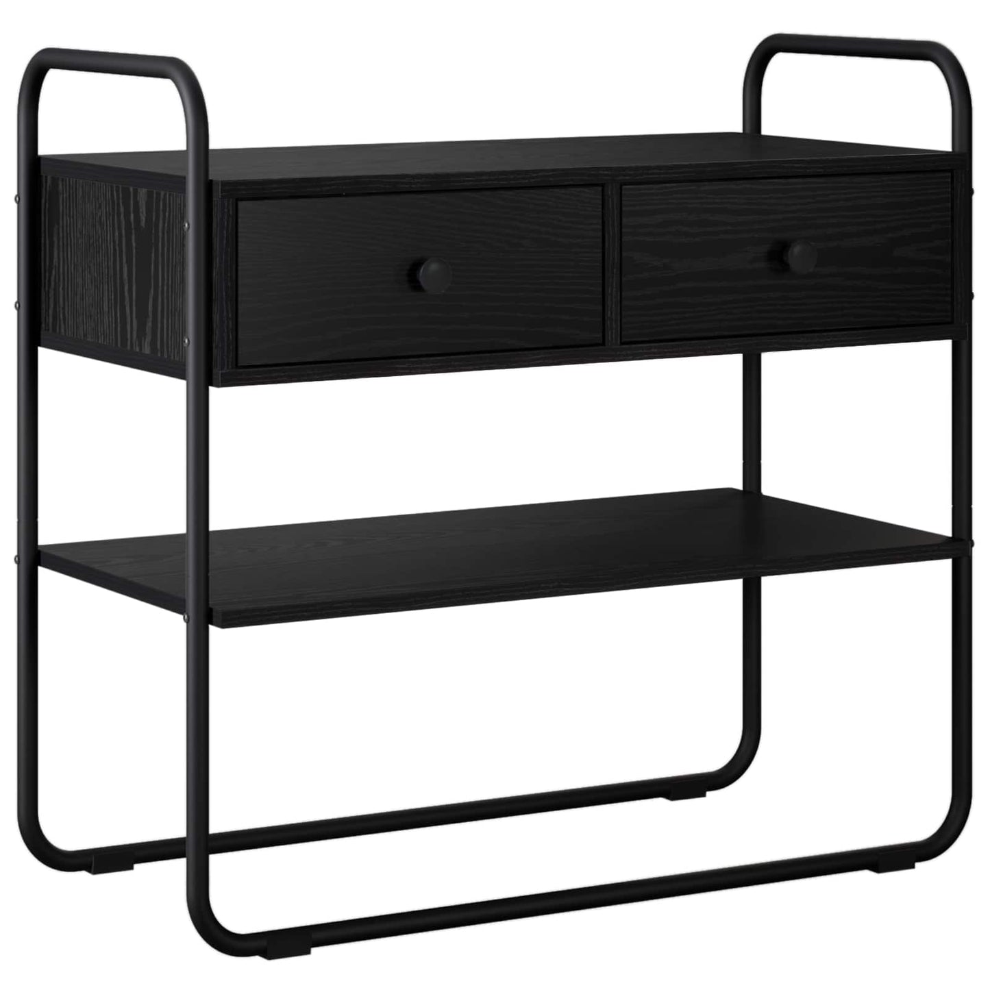 Console Table Black Oak 80 x 40 x 75 cm Engineered Wood
