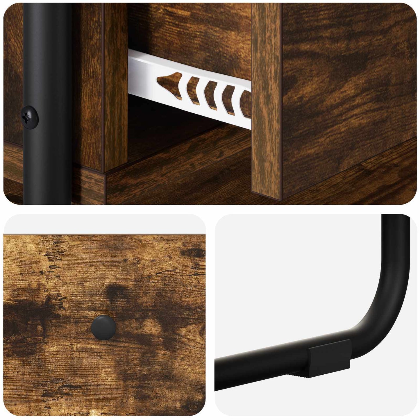 Console Table Smoked Oak 80 x 40 x 75 cm Engineered Wood