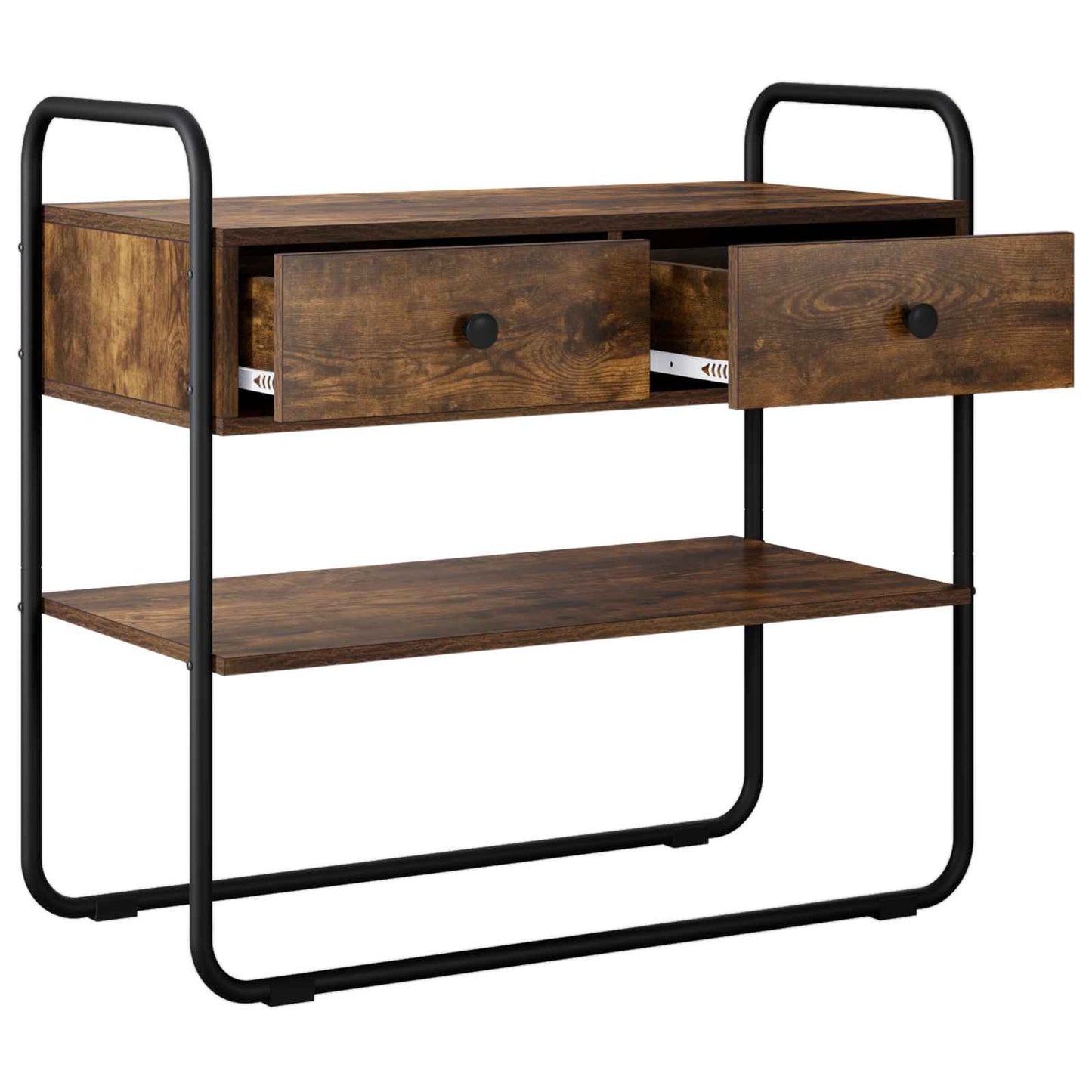 Console Table Smoked Oak 80 x 40 x 75 cm Engineered Wood