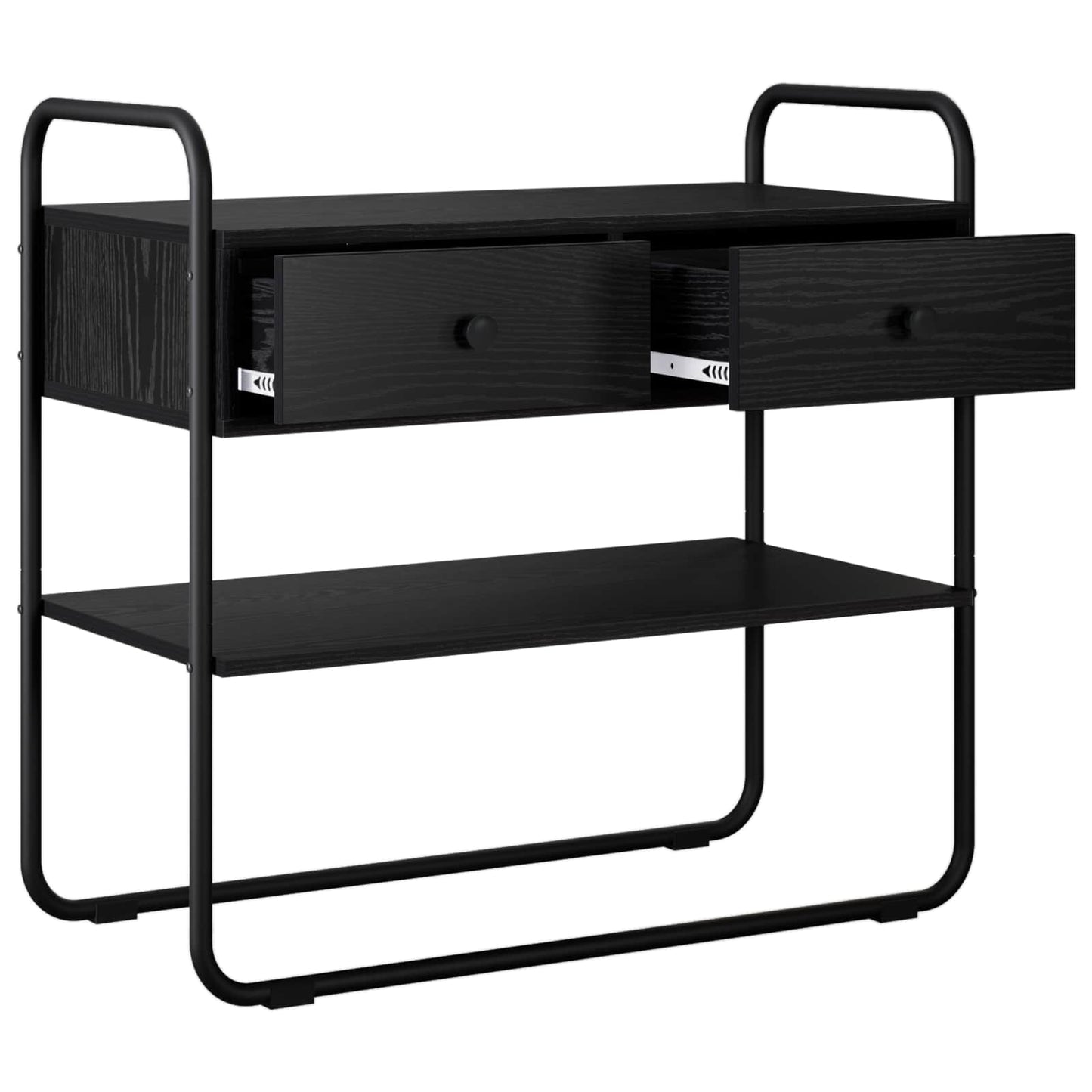 Console Table Black Oak 100 x 40 x 75 cm Engineered Wood