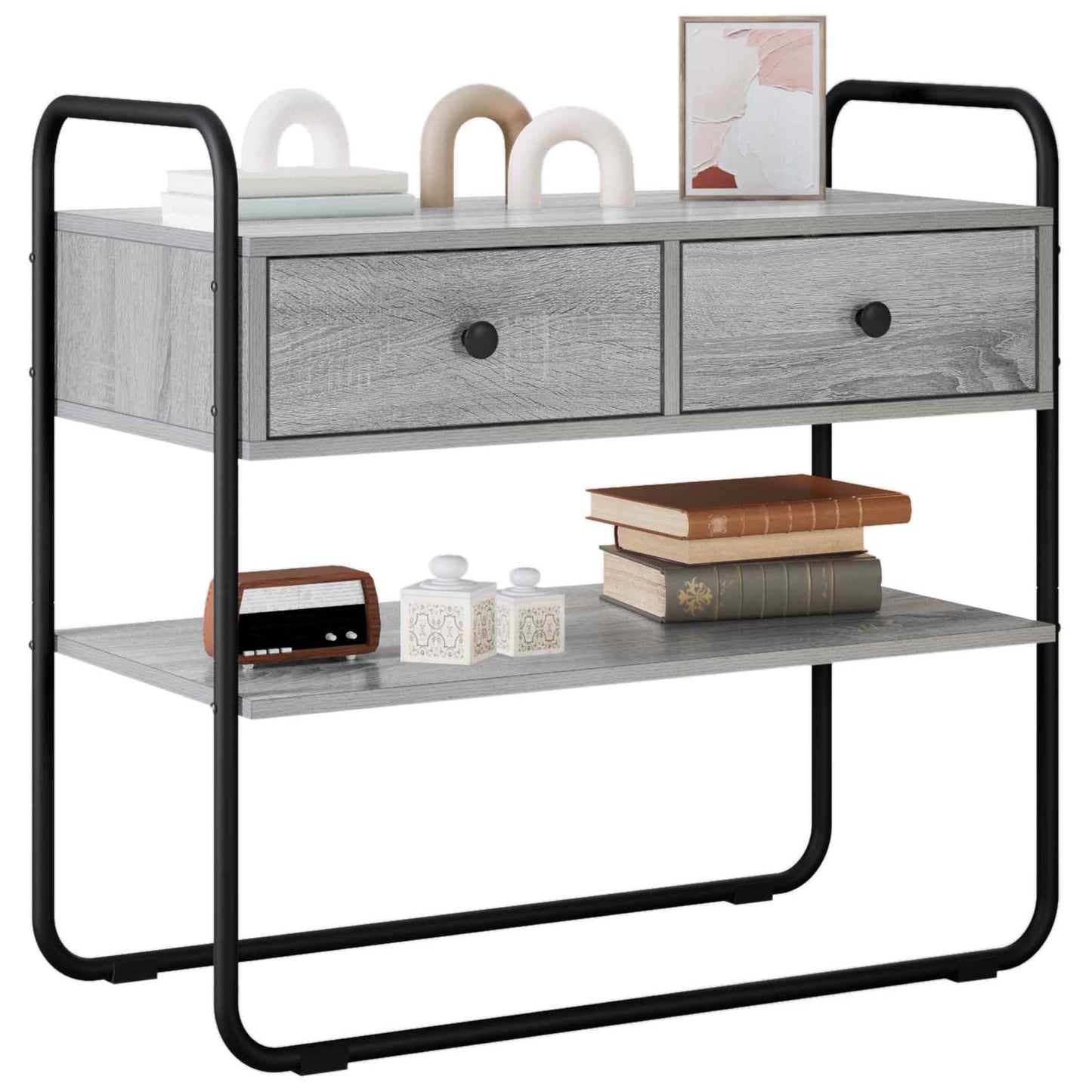 Console Table Grey Sonoma 100 x 40 x 75 cm Engineered Wood