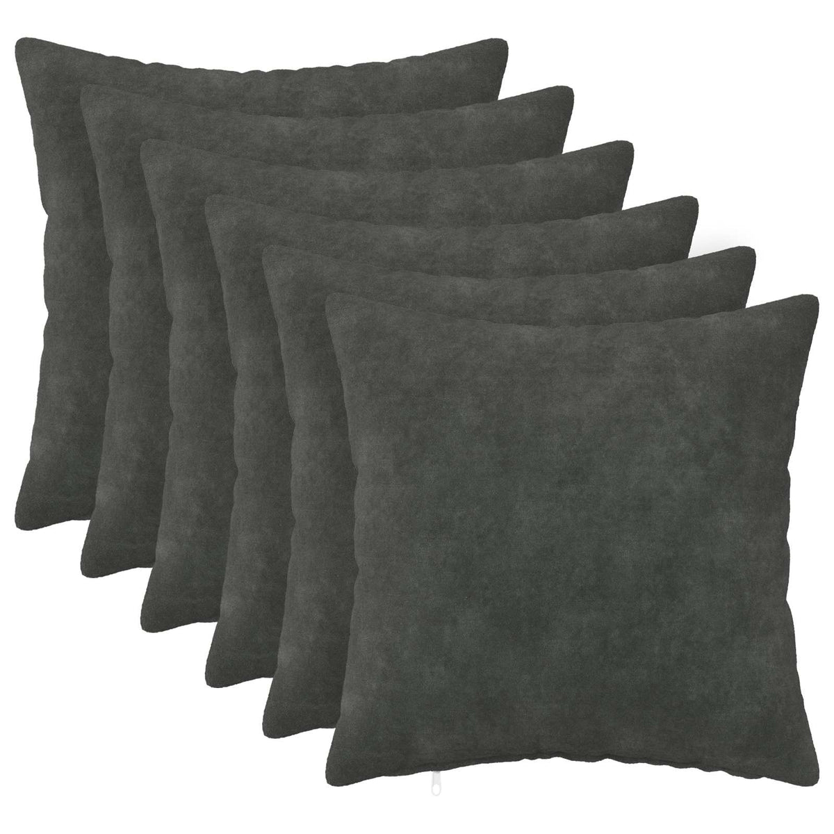 Cushion Cover 6 pcs HEERLEN Anthracite 30 x 30 cm