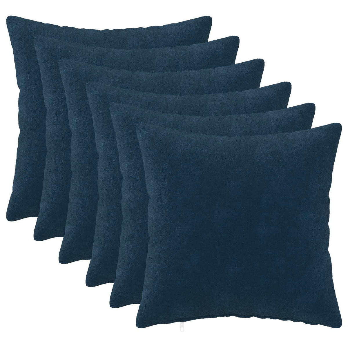 Cushion Cover 6 pcs HEERLEN Blue 30 x 30 cm Microfiber Fleece