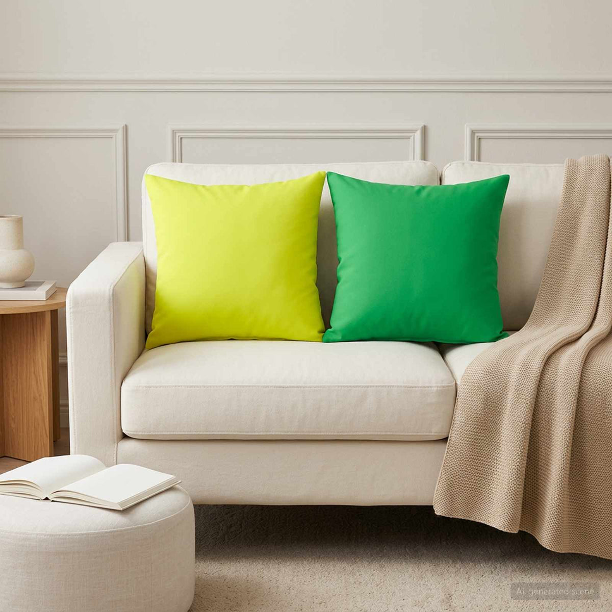 Cushion with Pillow HEERLEN 2 pcs Green Polyester
