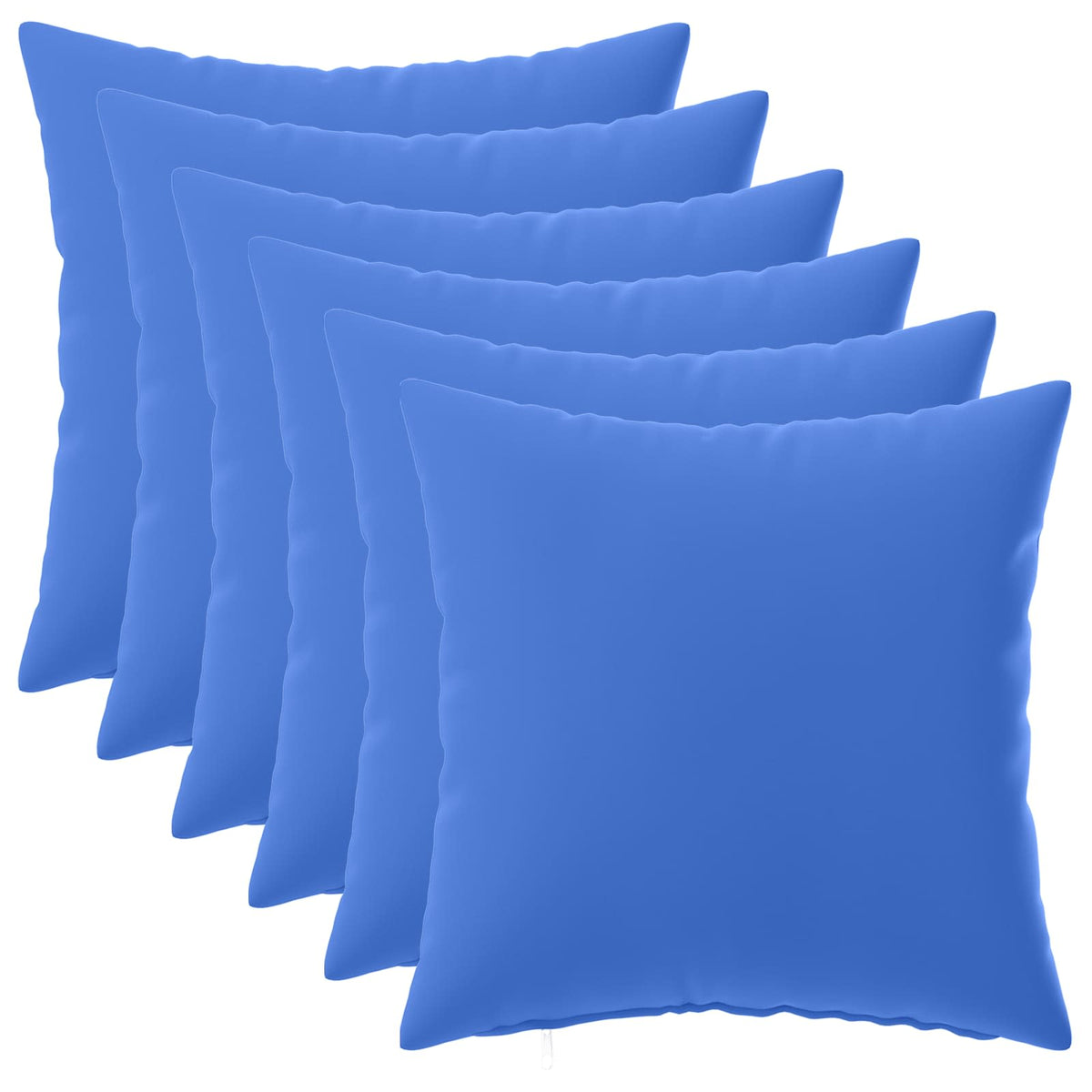 Cushion Cover 6 pcs HEERLEN Royal Blue 30 x 30 cm Polyester