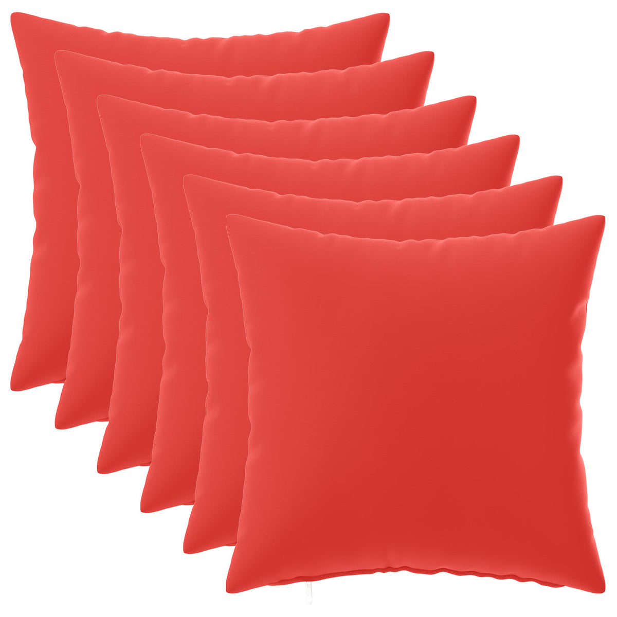 Cushion Cover 6 pcs HEERLEN Red 30 x 30 cm Polyester