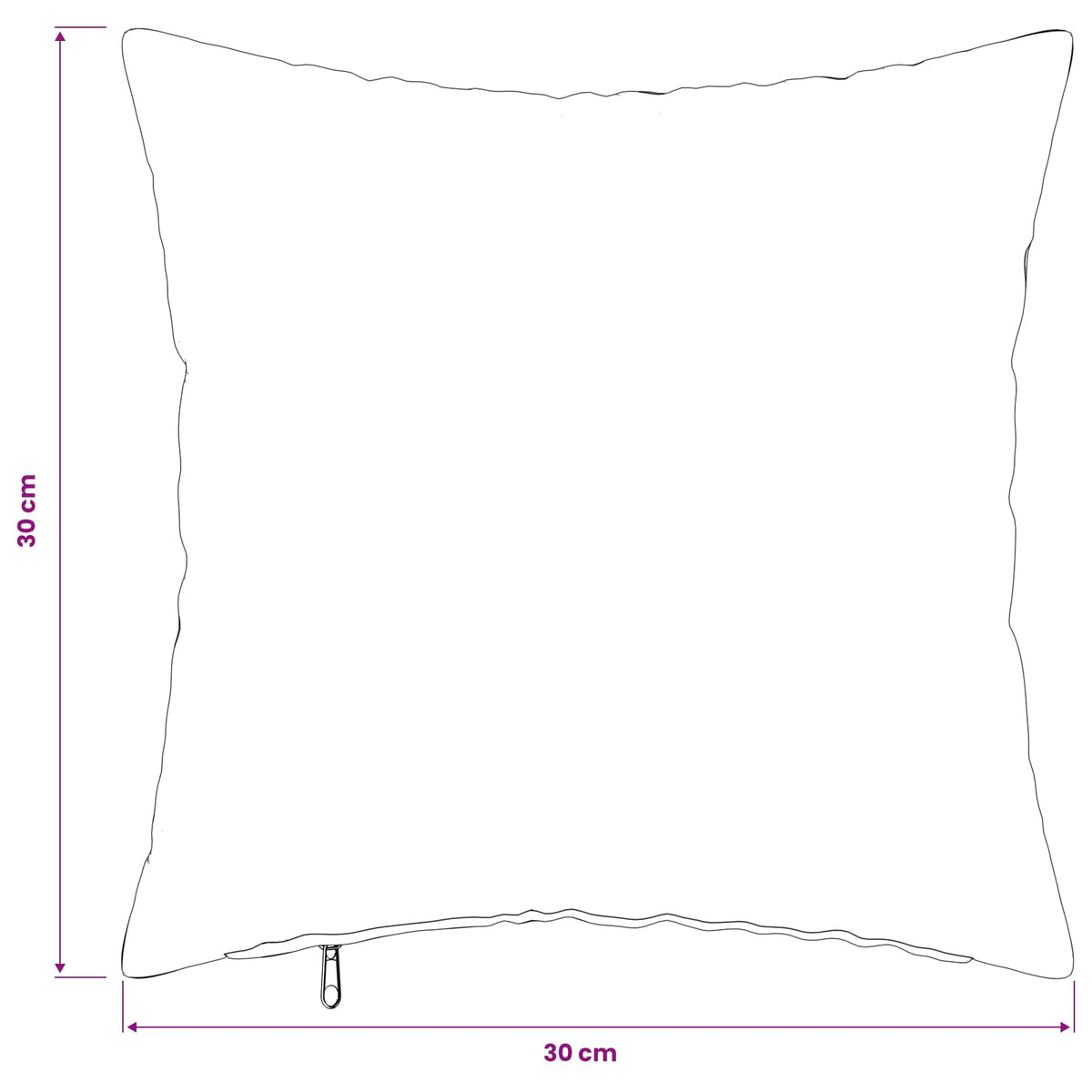 Cushion Cover 6 pcs HEERLEN Black 30 x 30 cm Flannel