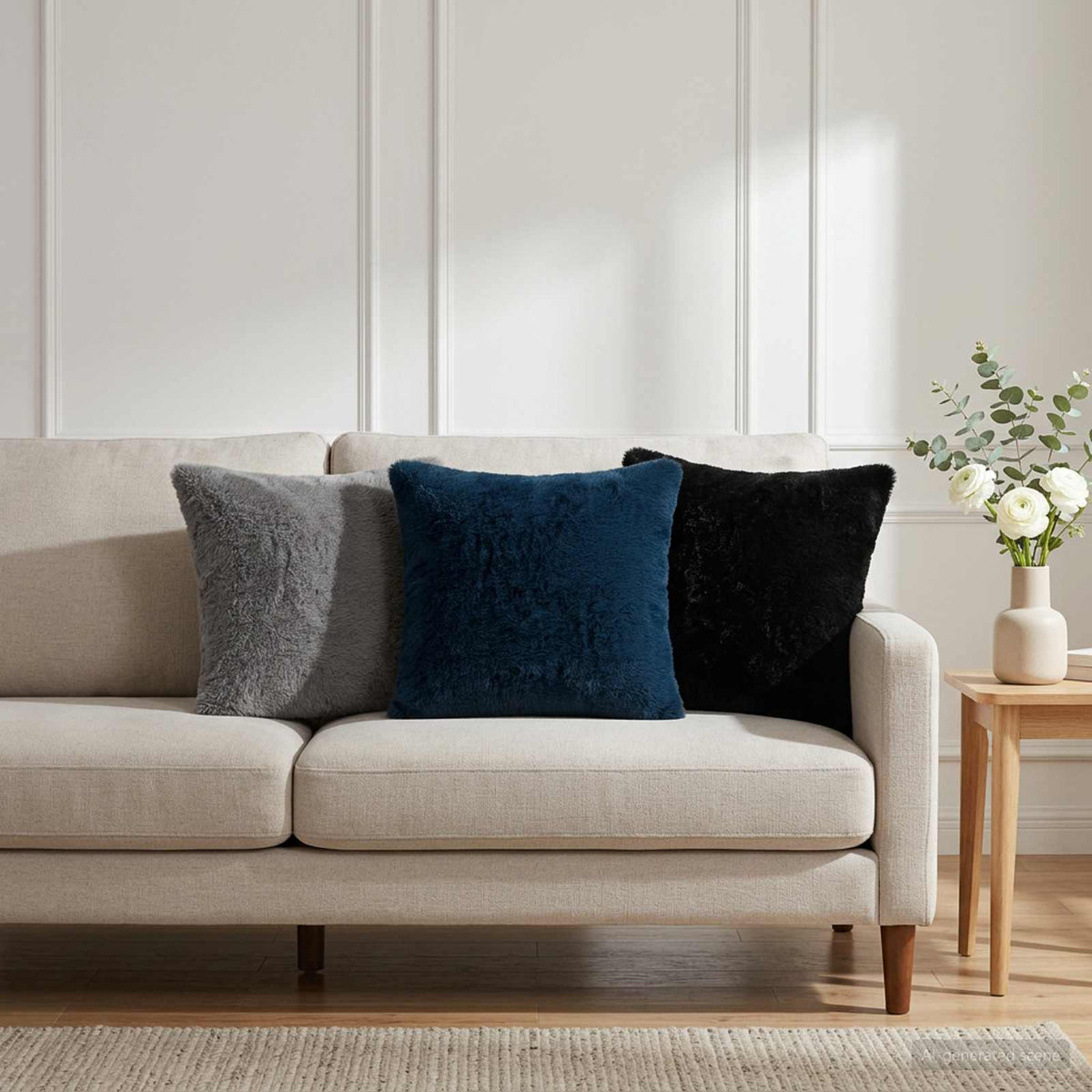 Cushion Cover 6 pcs HEERLEN Dark Grey 40 x 40 cm
