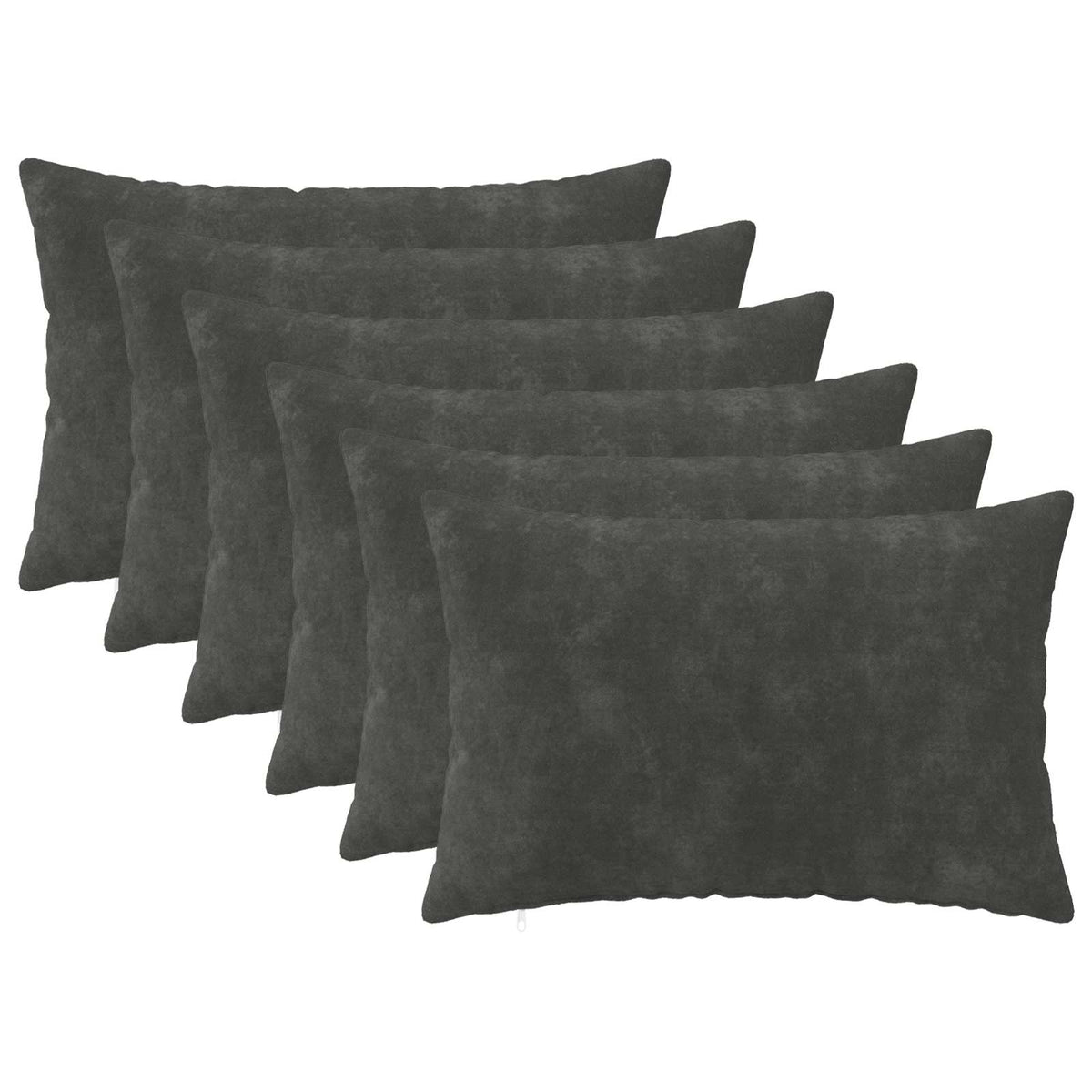 Cushion Cover 6 pcs HEERLEN Anthracite 30 x 50 cm