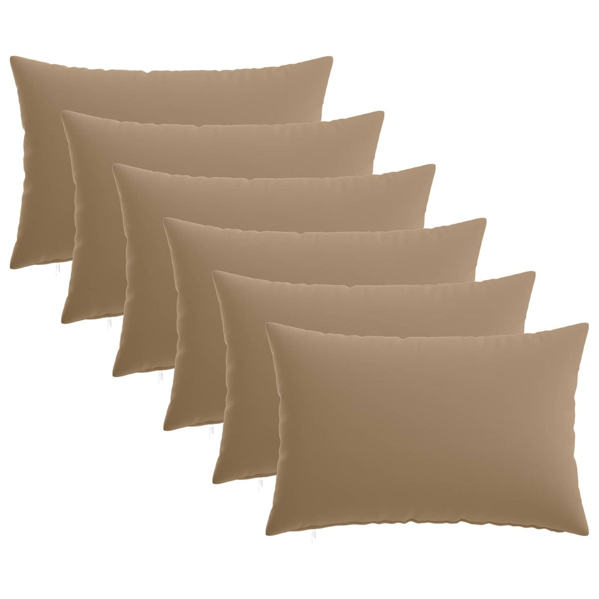 Cushion Cover 6 pcs HEERLEN Taupe 30 x 50 cm Polyester