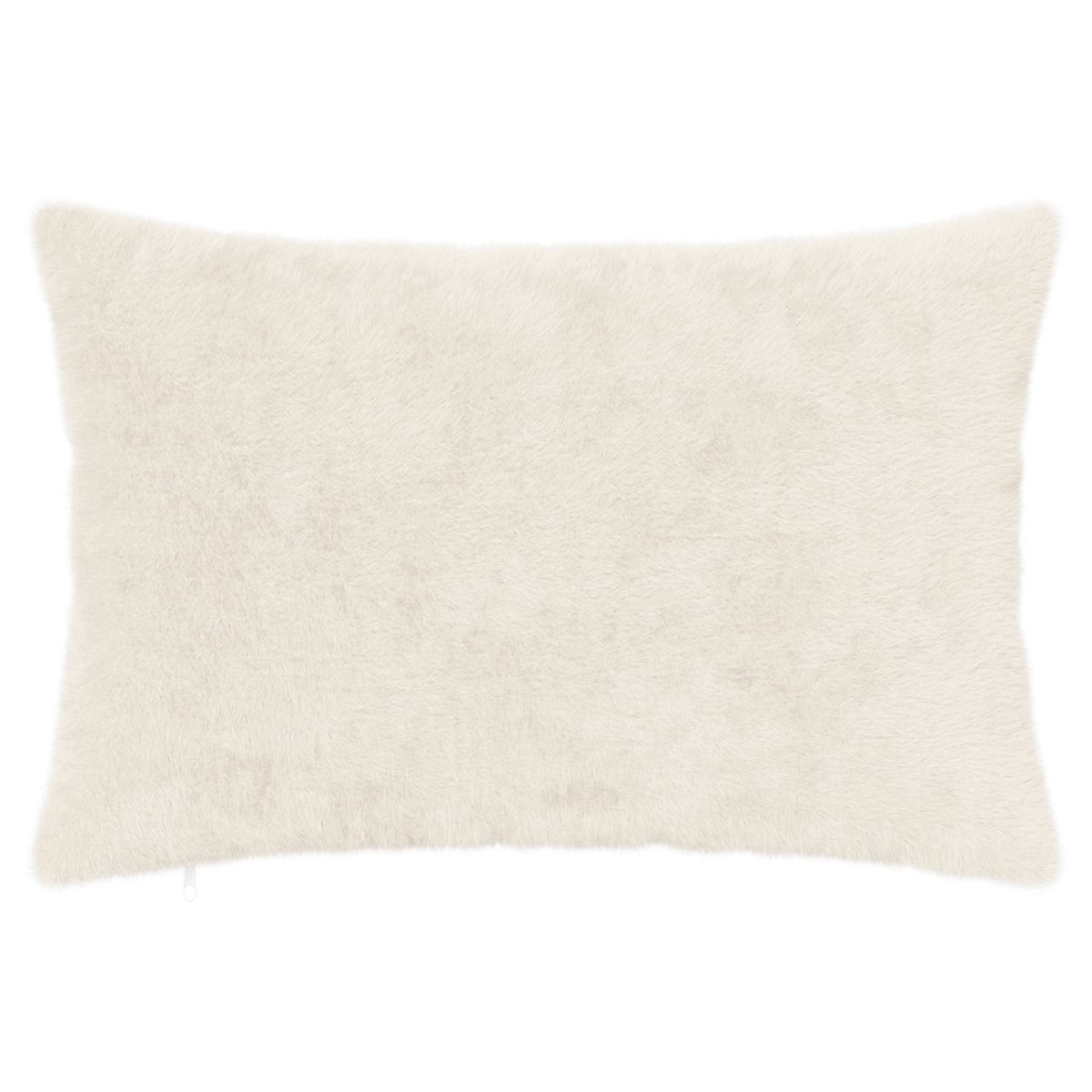 Cushion Cover 6 pcs HEERLEN White 30 x 50 cm Faux Rabbit Fur