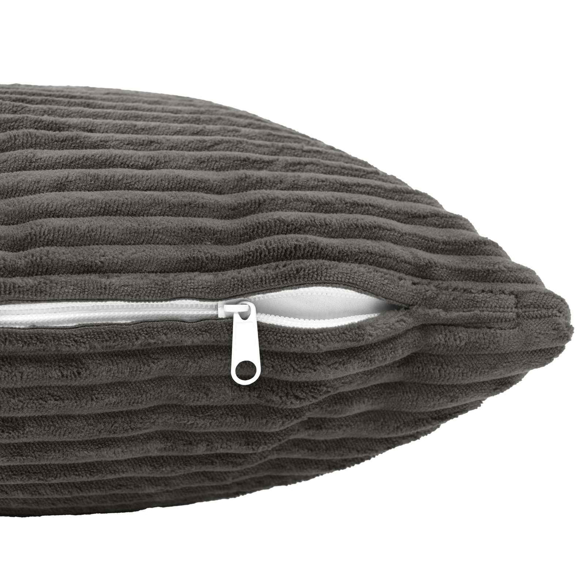 Cushion Cover 6 pcs HEERLEN Dark Grey 35 x 35 cm Corduroy