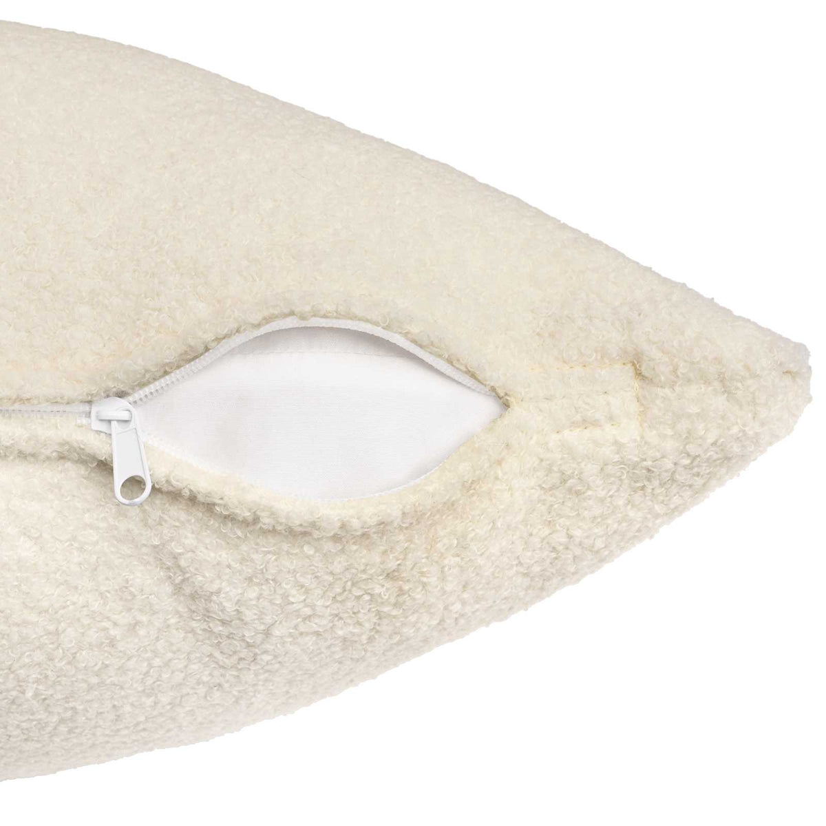 Cushion Cover 6 pcs HEERLEN Cream 35 x 35 cm Bouclé