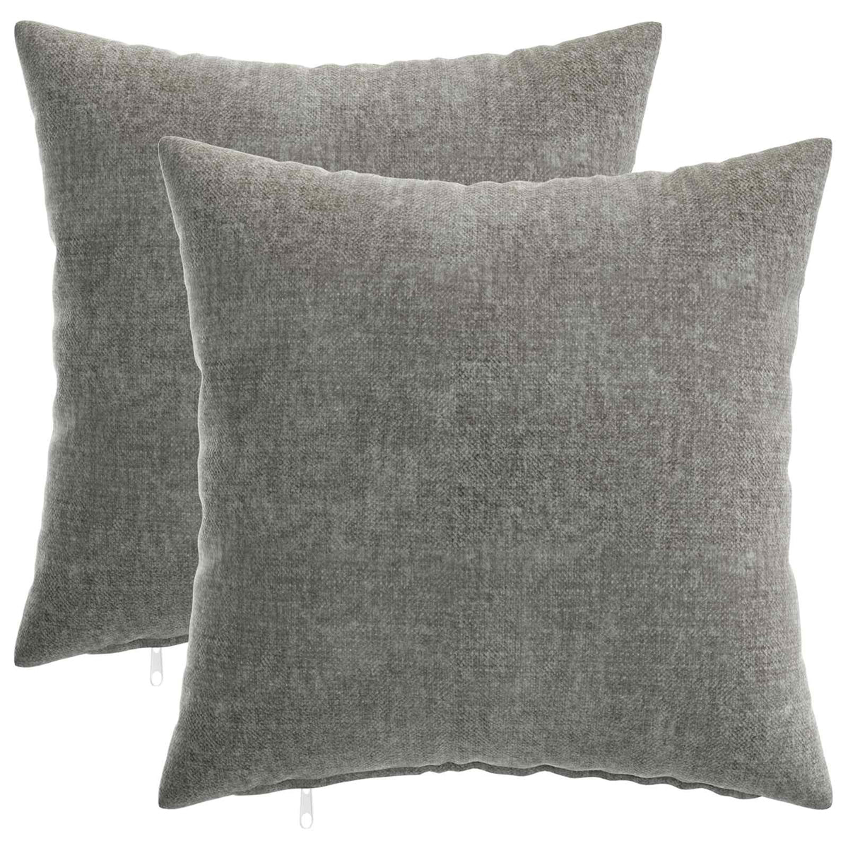 Cushion Cover 2 pcs HEERLEN Dark Grey 35 x 35 cm