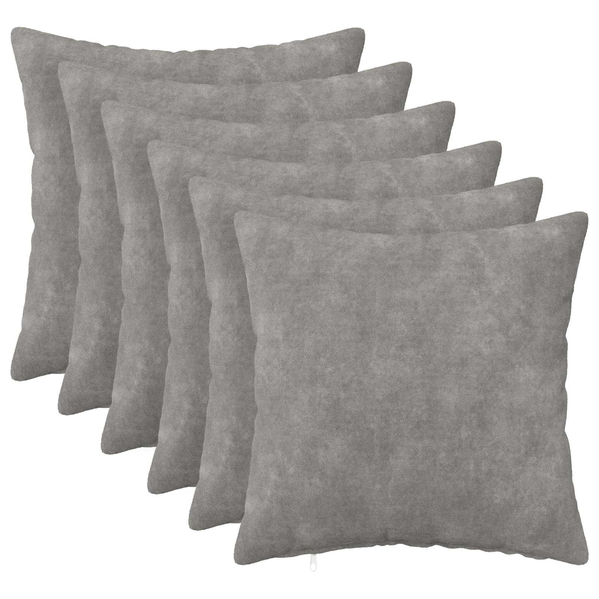 Cushion Cover 6 pcs HEERLEN Light Grey 35 x 35 cm