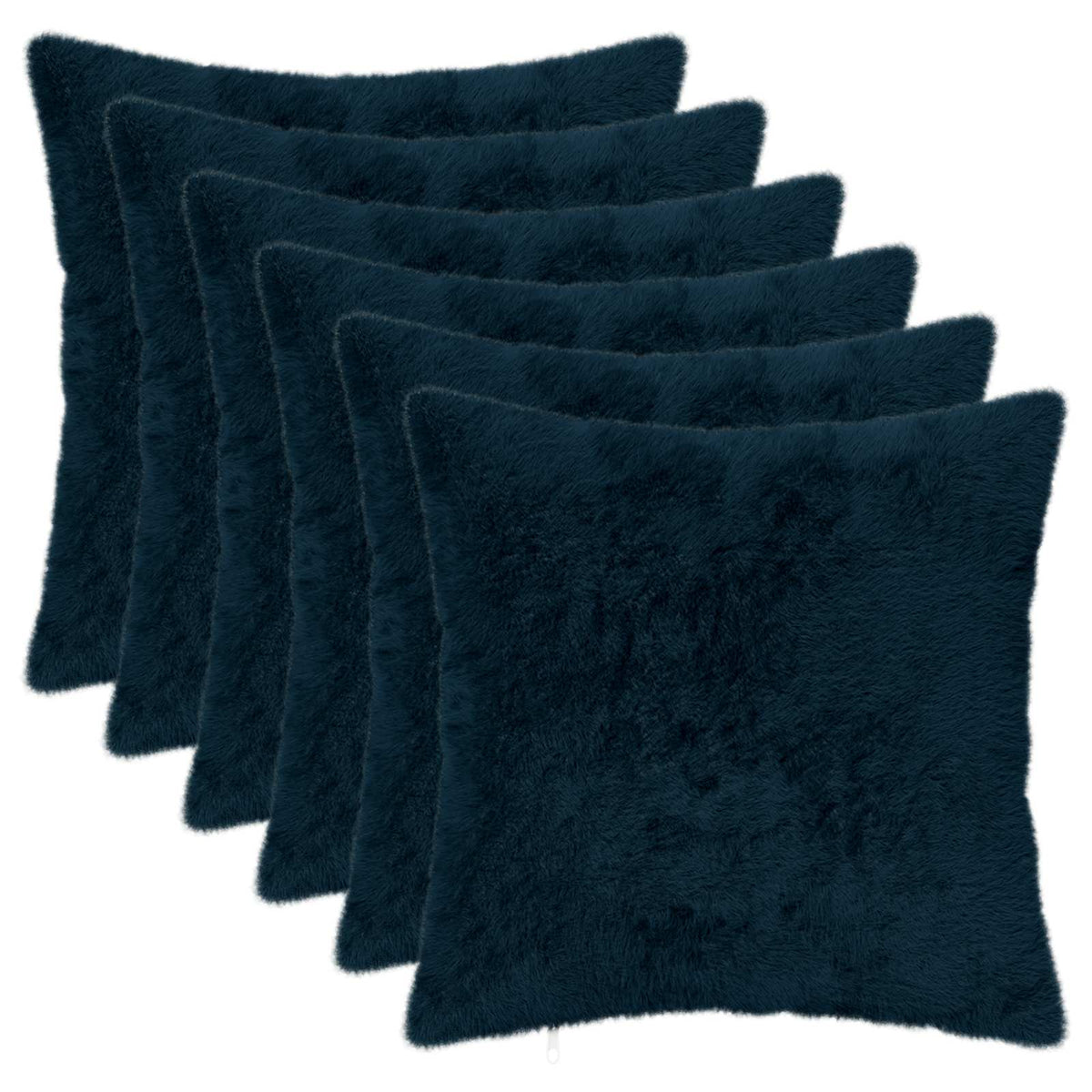 Cushion Cover 6 pcs HEERLEN Navy Blue 35 x 35 cm