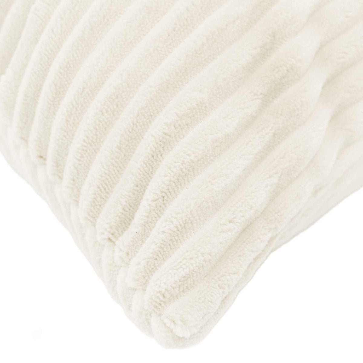 Cushion Cover 12 pcs HEERLEN Cream 40 x 40 cm Corduroy