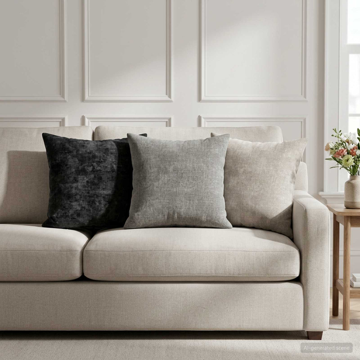 Cushion Cover 12 pcs HEERLEN Light Grey 40 x 40 cm