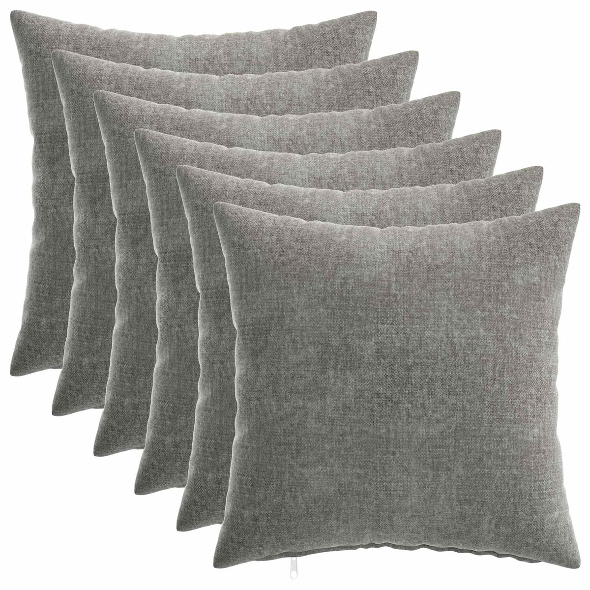 Cushion Cover 6 pcs HEERLEN Dark Grey 40 x 40 cm
