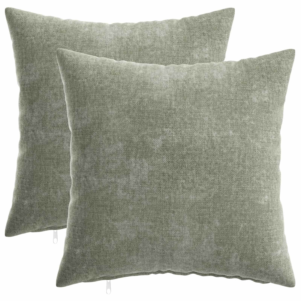 Cushion Cover 2 pcs HEERLEN Green 40 x 40 cm Chenille Fabric