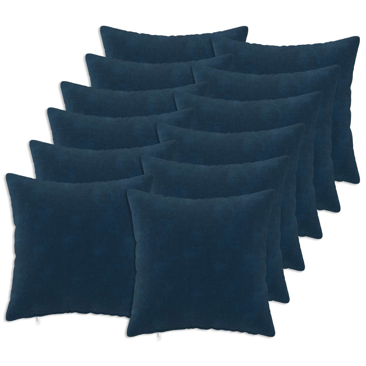 Cushion Cover 12 pcs HEERLEN Blue 40 x 40 cm Microfiber Fleece