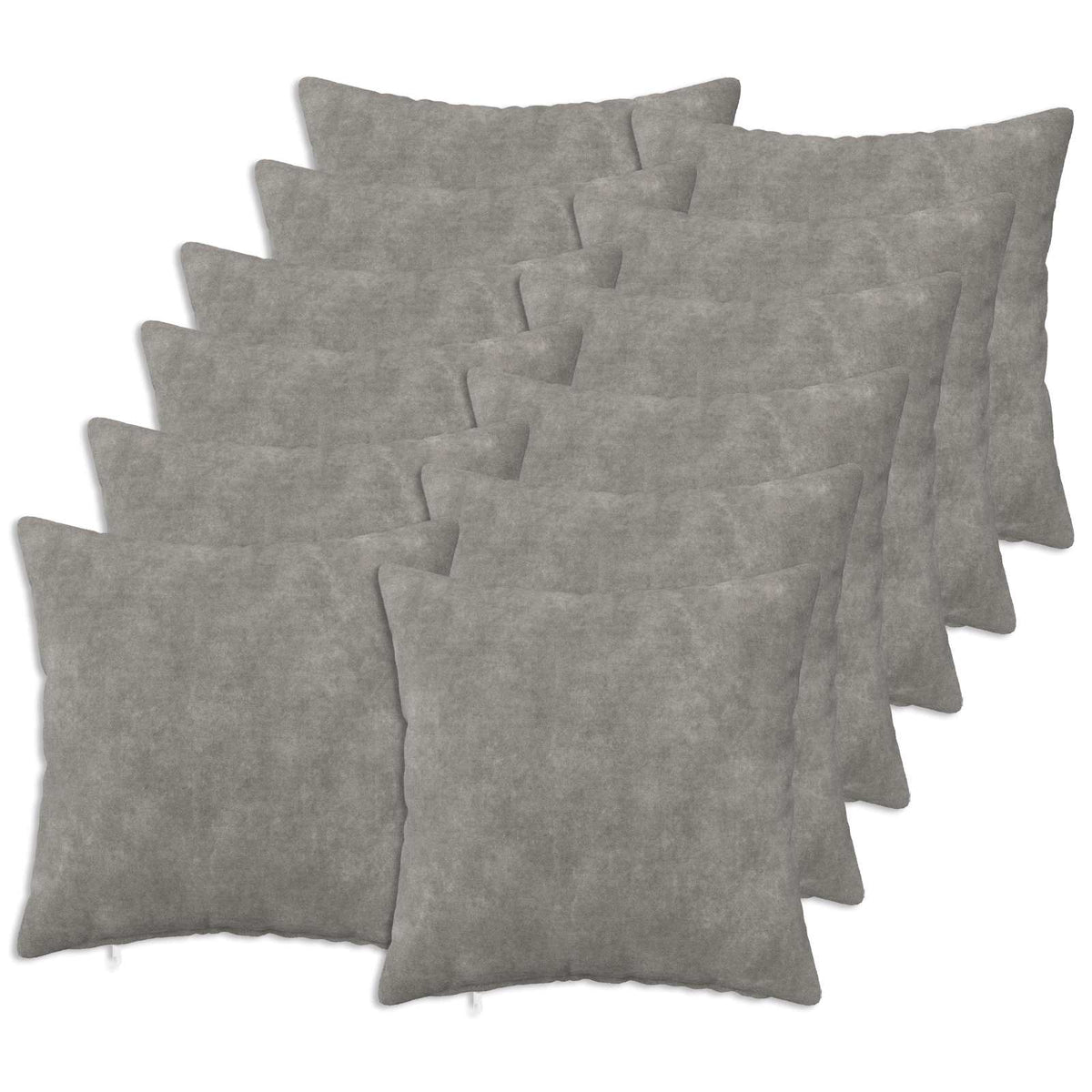 Cushion Cover 12 pcs HEERLEN Light Grey 40 x 40 cm