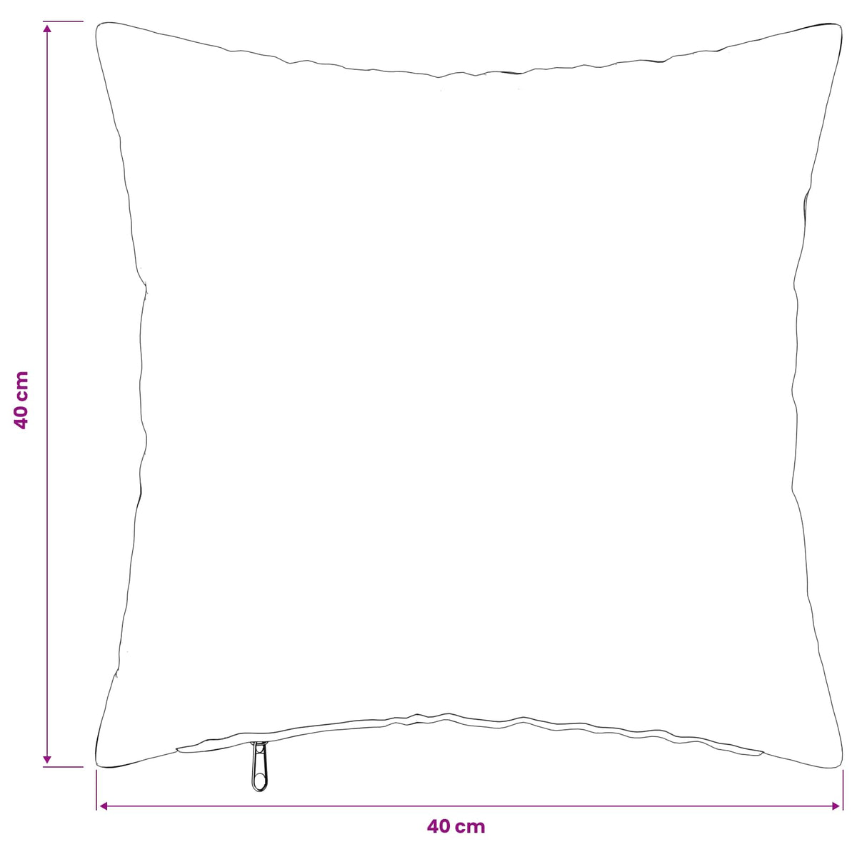 Cushion Cover 6 pcs HEERLEN Black 40 x 40 cm Flannel