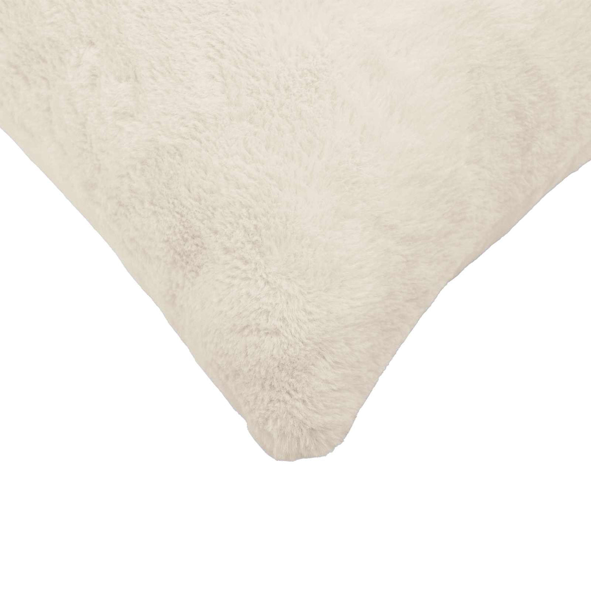 Cushion Cover 6 pcs HEERLEN White 40 x 40 cm Faux Rabbit Fur