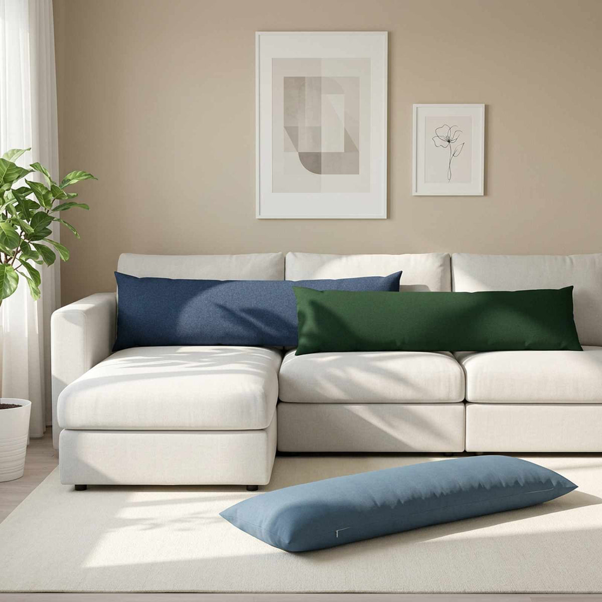 Throw Pillow 2 pcs HEERLEN Dark Green 40 x 145 cm Fabric