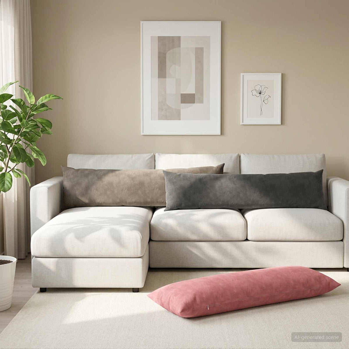 Cushion Cover 2 pcs HEERLEN Dark Grey 40 x 145 cm Velvet