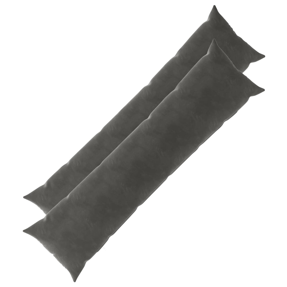 Cushion Cover 2 pcs HEERLEN Dark Grey 40 x 145 cm Velvet