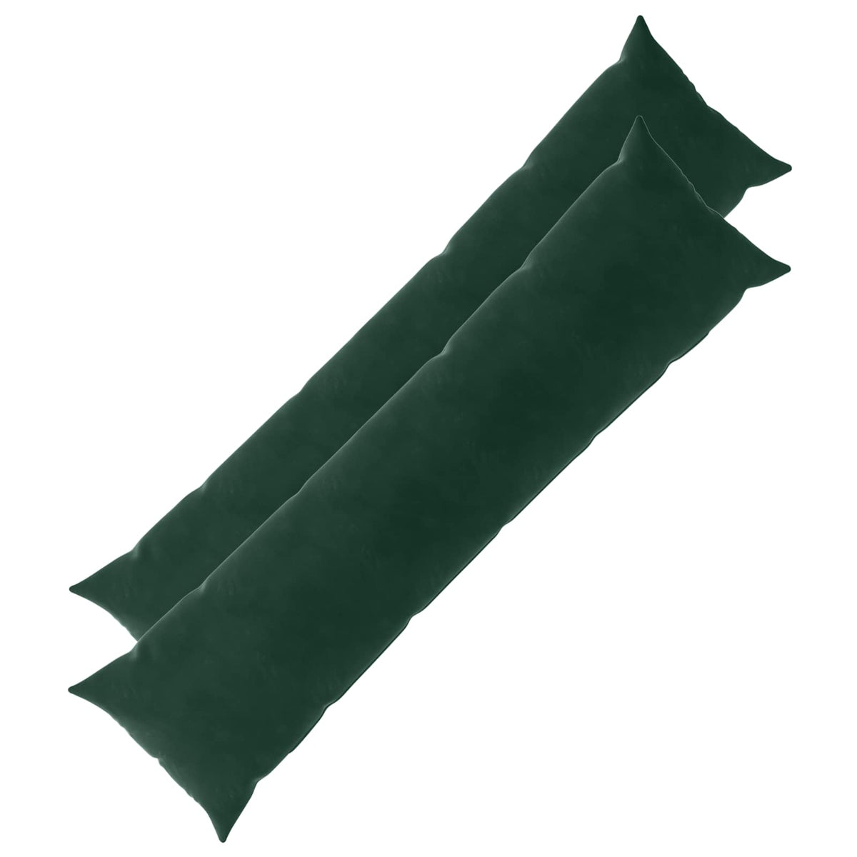 Cushion Cover 2 pcs HEERLEN Dark Green 40 x 145 cm Velvet