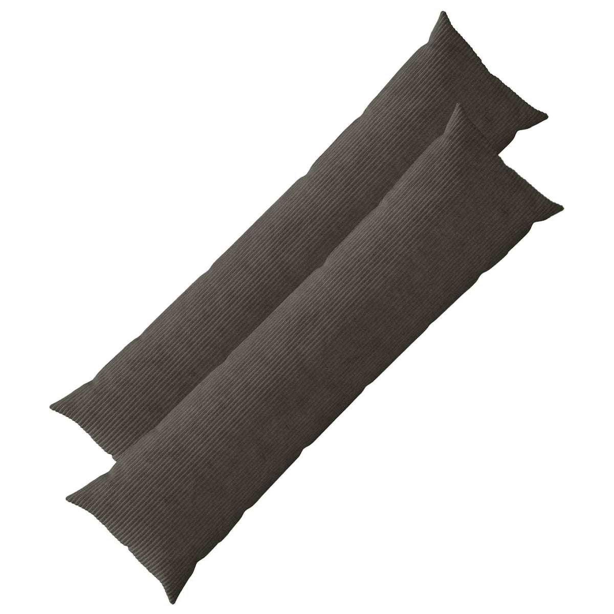 Cushion Cover 2 pcs HEERLEN Anthracite 40 x 145 cm Corduroy