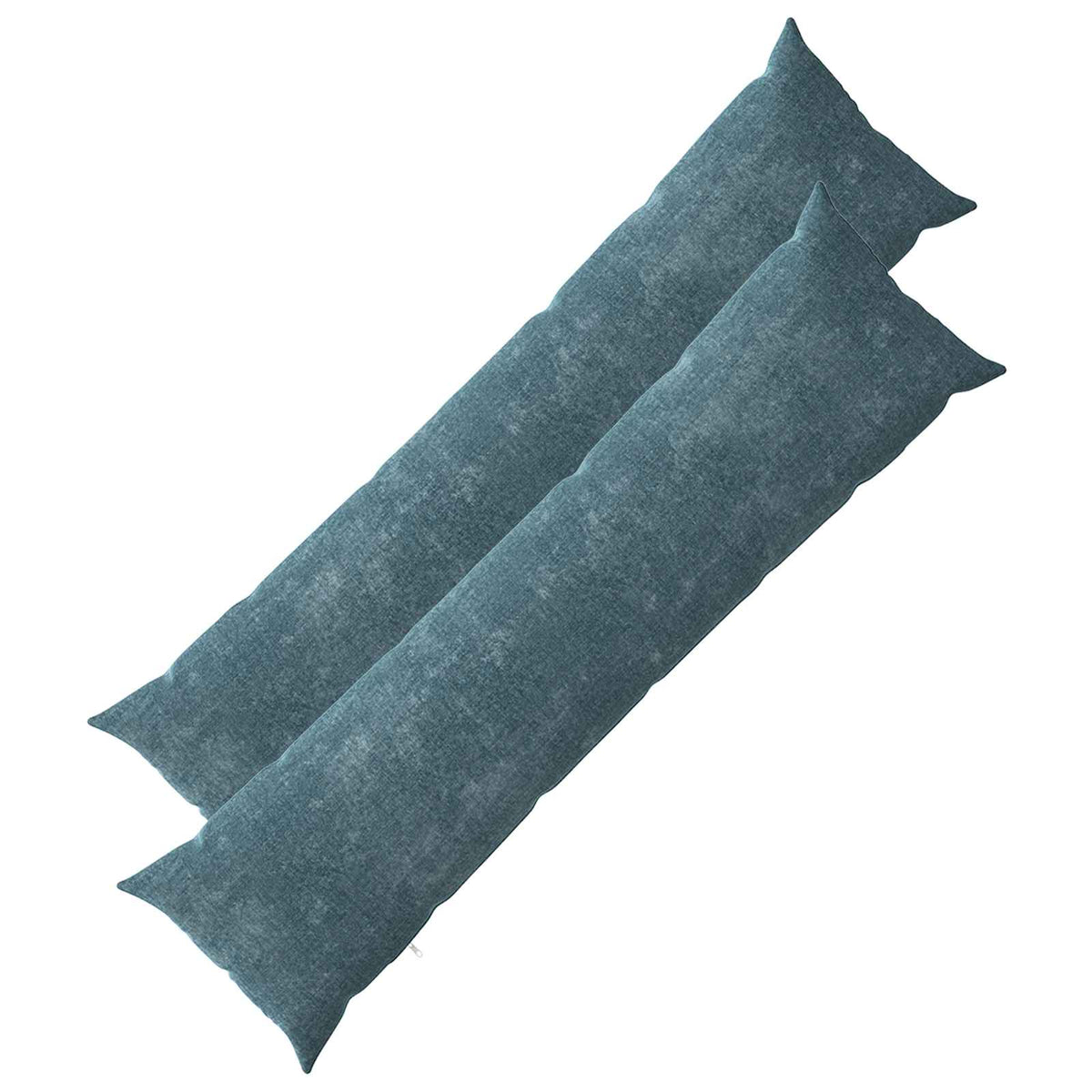 Cushion Cover 2 pcs HEERLEN Blue 40 x 145 cm Chenille Fabric