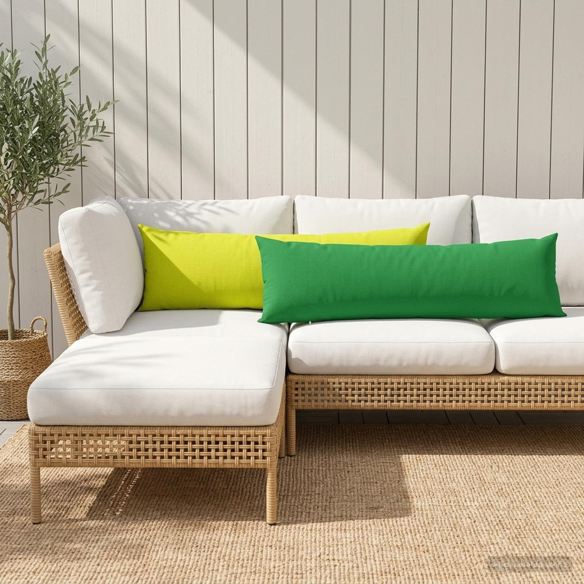 Cushion with Pillow HEERLEN Bright Green 40 x 145 cm Polyester
