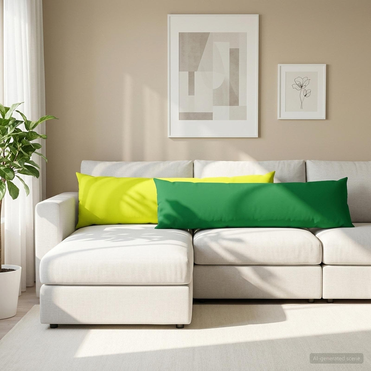 Cushion Cover 2 pcs HEERLEN Bright Green 40 x 145 cm Polyester