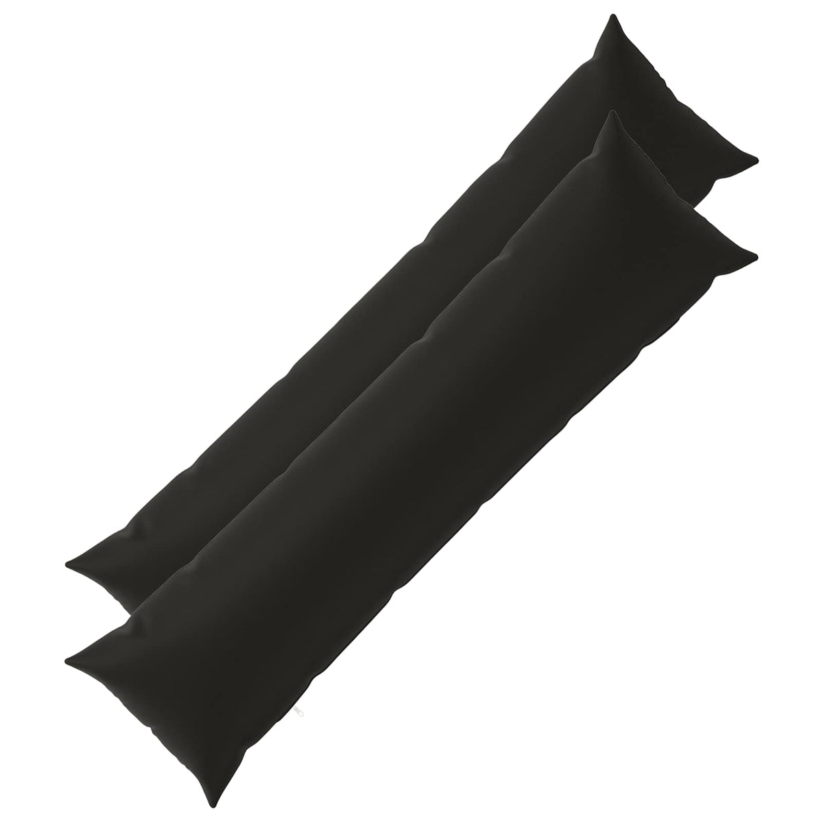 Cushion Cover 2 pcs HEERLEN Black 40 x 145 cm Polyester