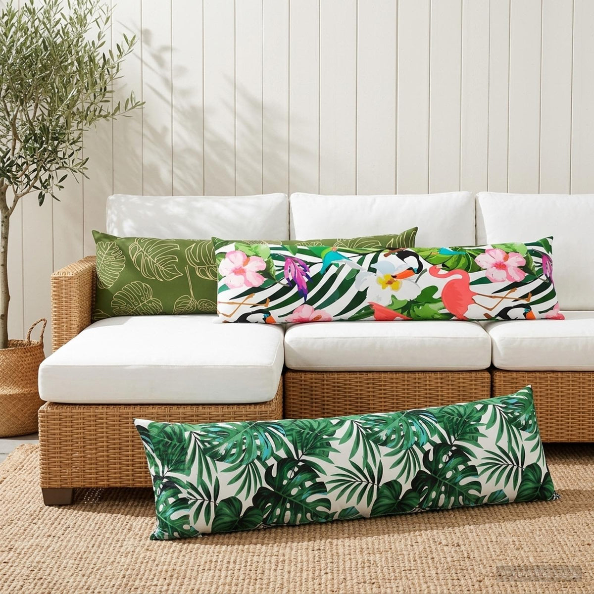 Cushion with Pillow HEERLEN Multicolour 40 x 145 cm Polyester