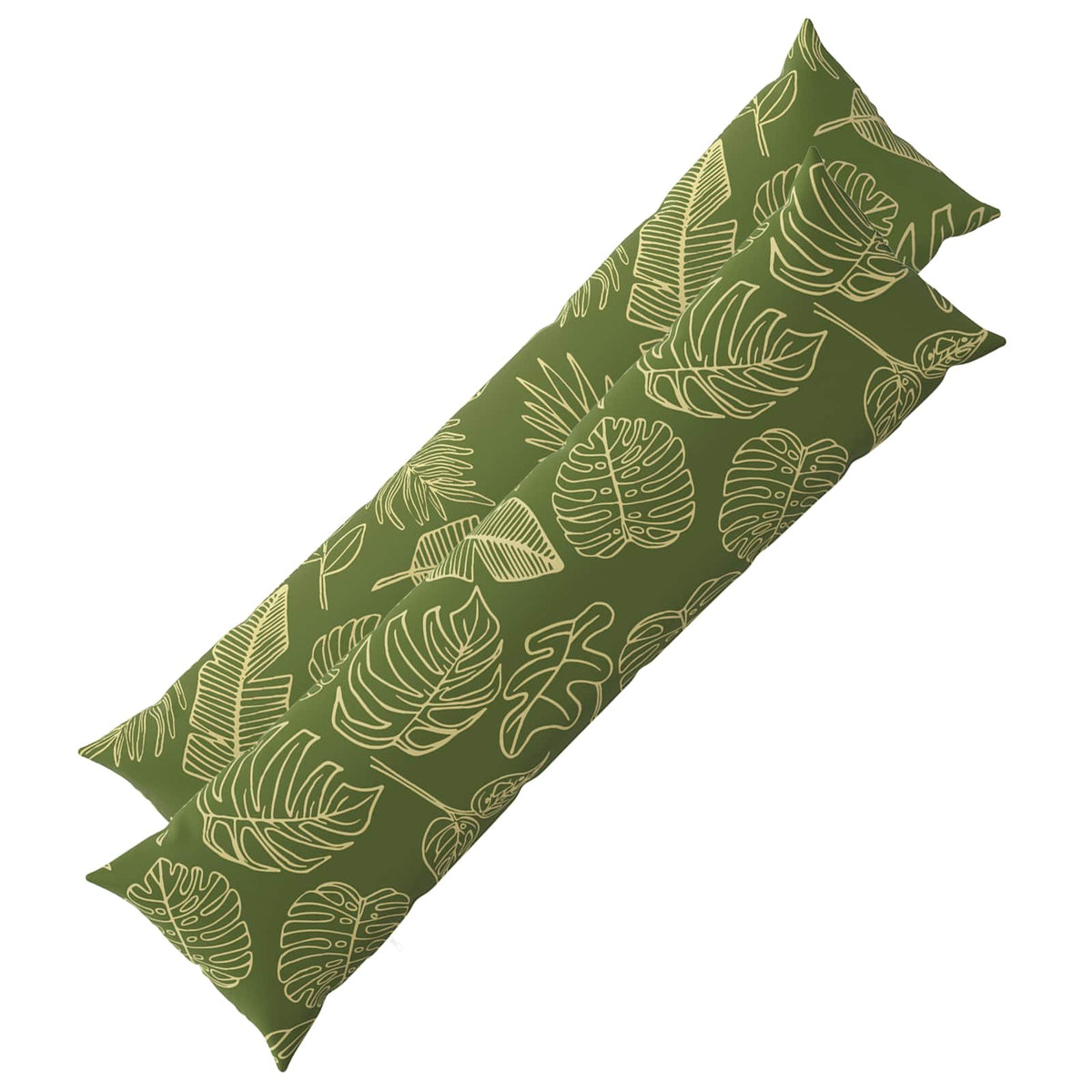 Cushion Cover 2 pcs HEERLEN Leaf Design 40 x 145 cm Polyester
