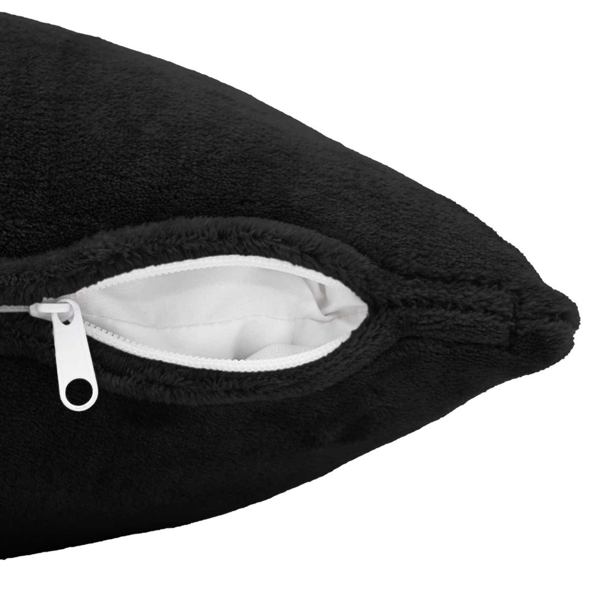 Cushion Cover 2 pcs HEERLEN Black 40 x 145 cm Flannel