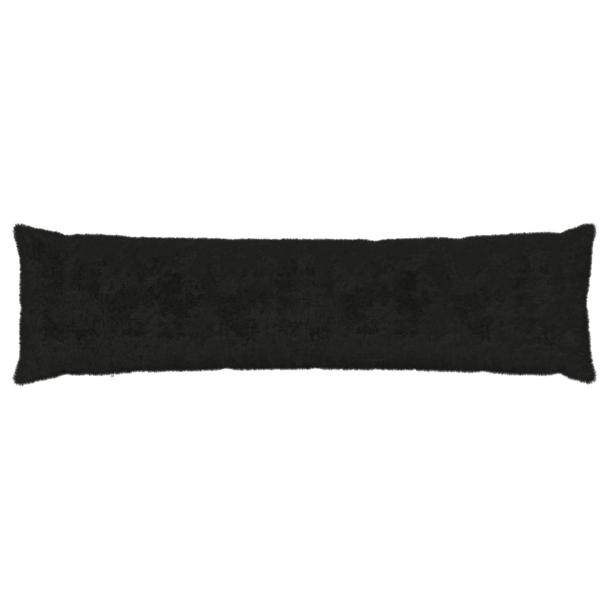 Cushion Cover 2 pcs HEERLEN Black 40 x 145 cm Faux Rabbit Fur
