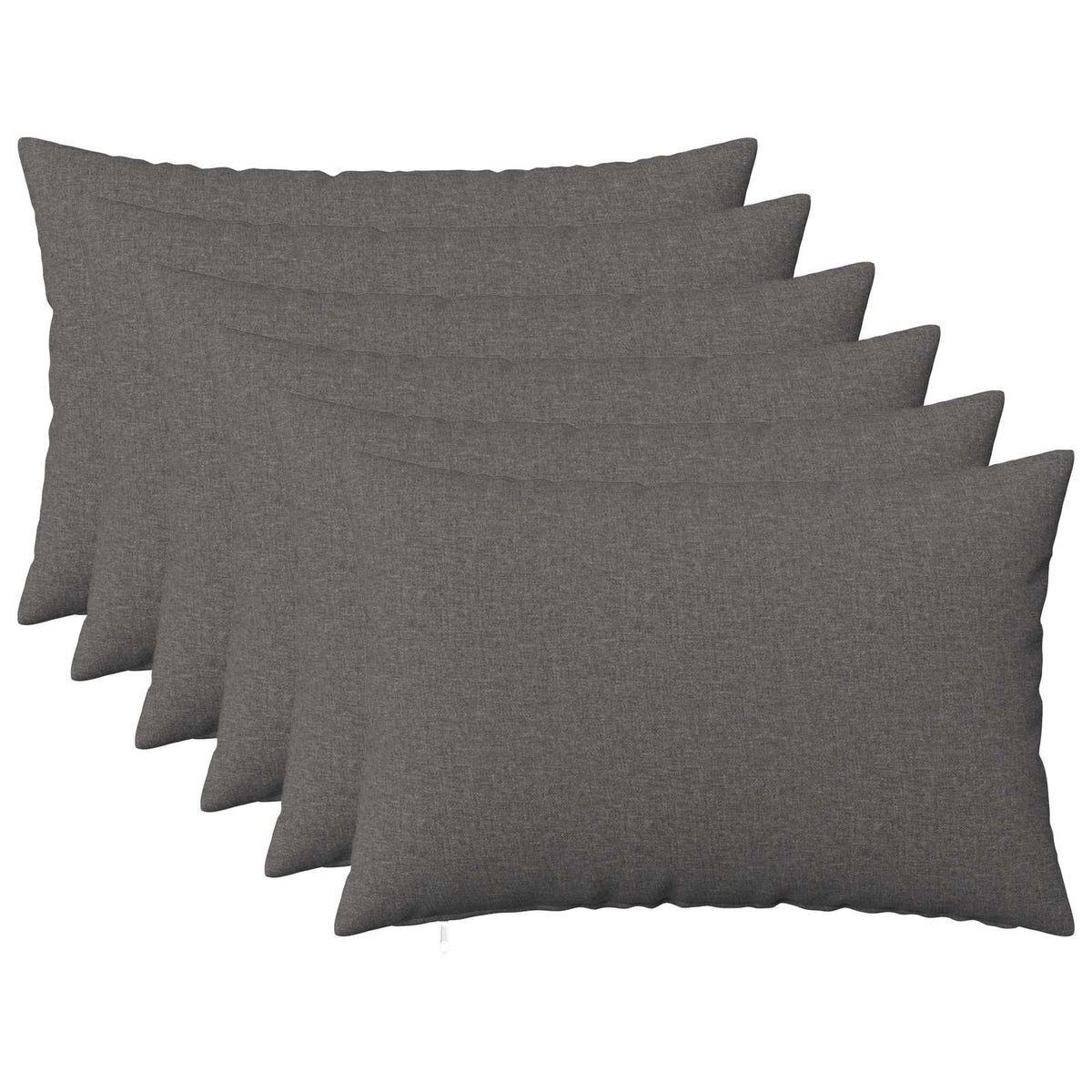 Cushion Cover 6 pcs HEERLEN Light Grey 40 x 60 cm Fabric