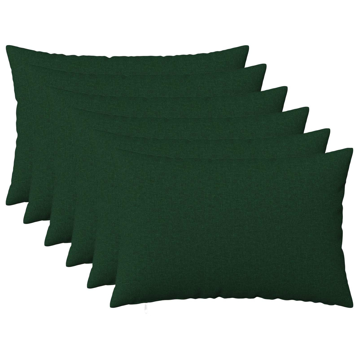 Cushion Cover 6 pcs HEERLEN Dark Green 40 x 60 cm Fabric