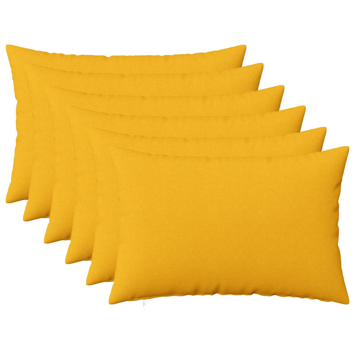 Cushion Cover 6 pcs HEERLEN Light Yellow 40 x 60 cm Fabric