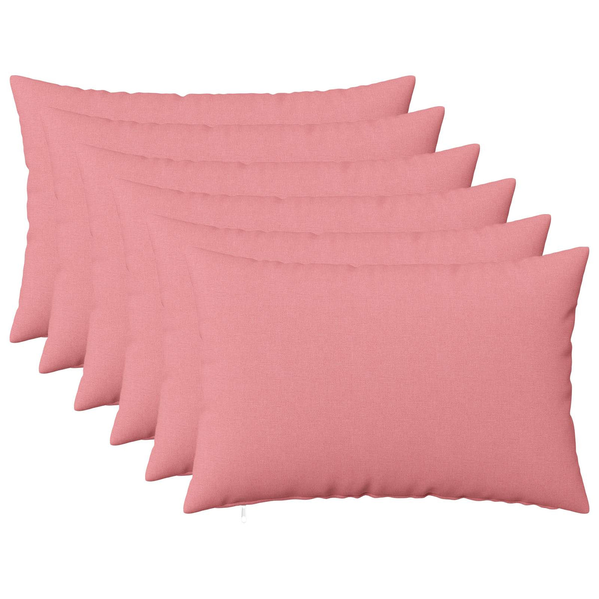 Cushion Cover 6 pcs HEERLEN Pink 40 x 60 cm Fabric