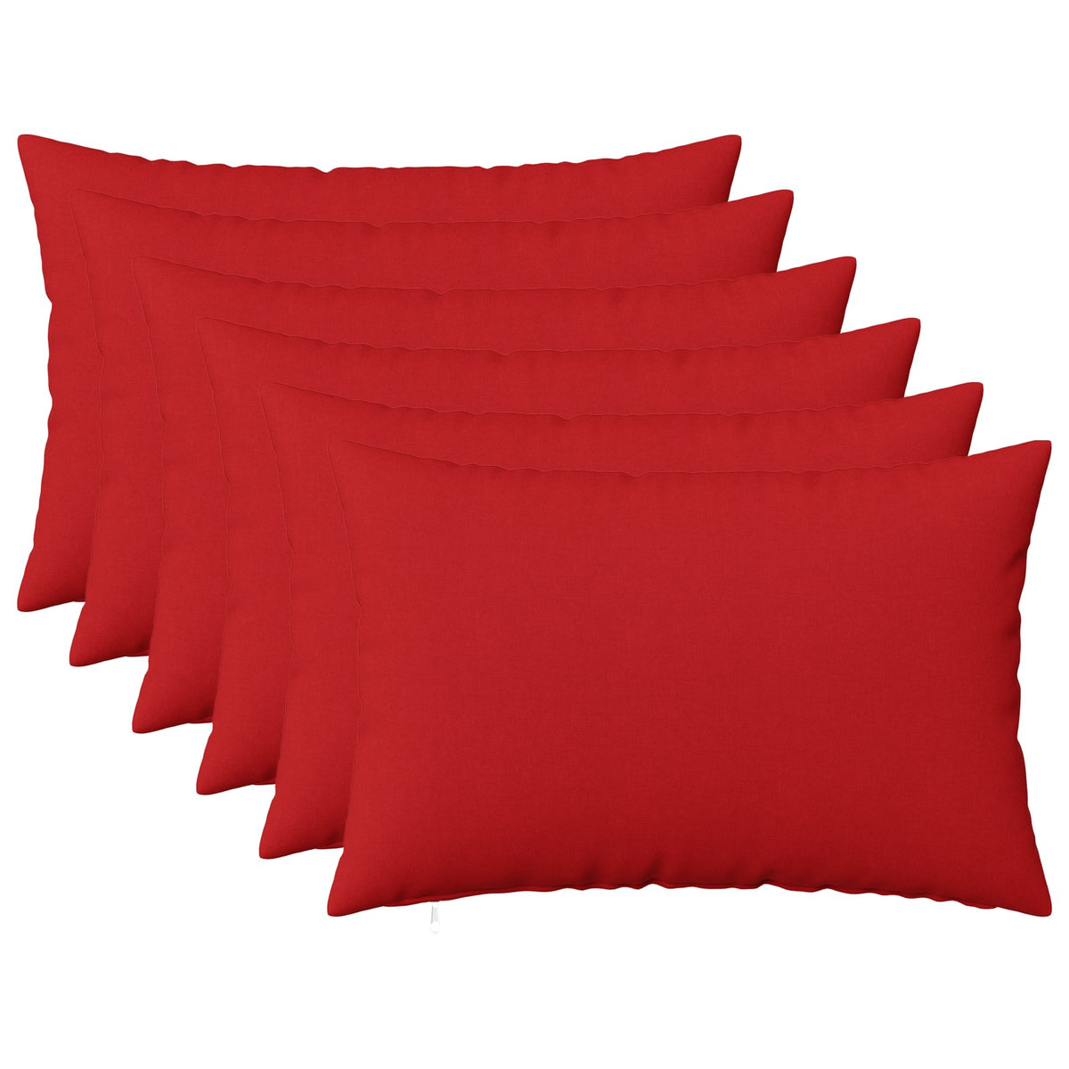 Cushion Cover 6 pcs HEERLEN Red 40 x 60 cm Fabric