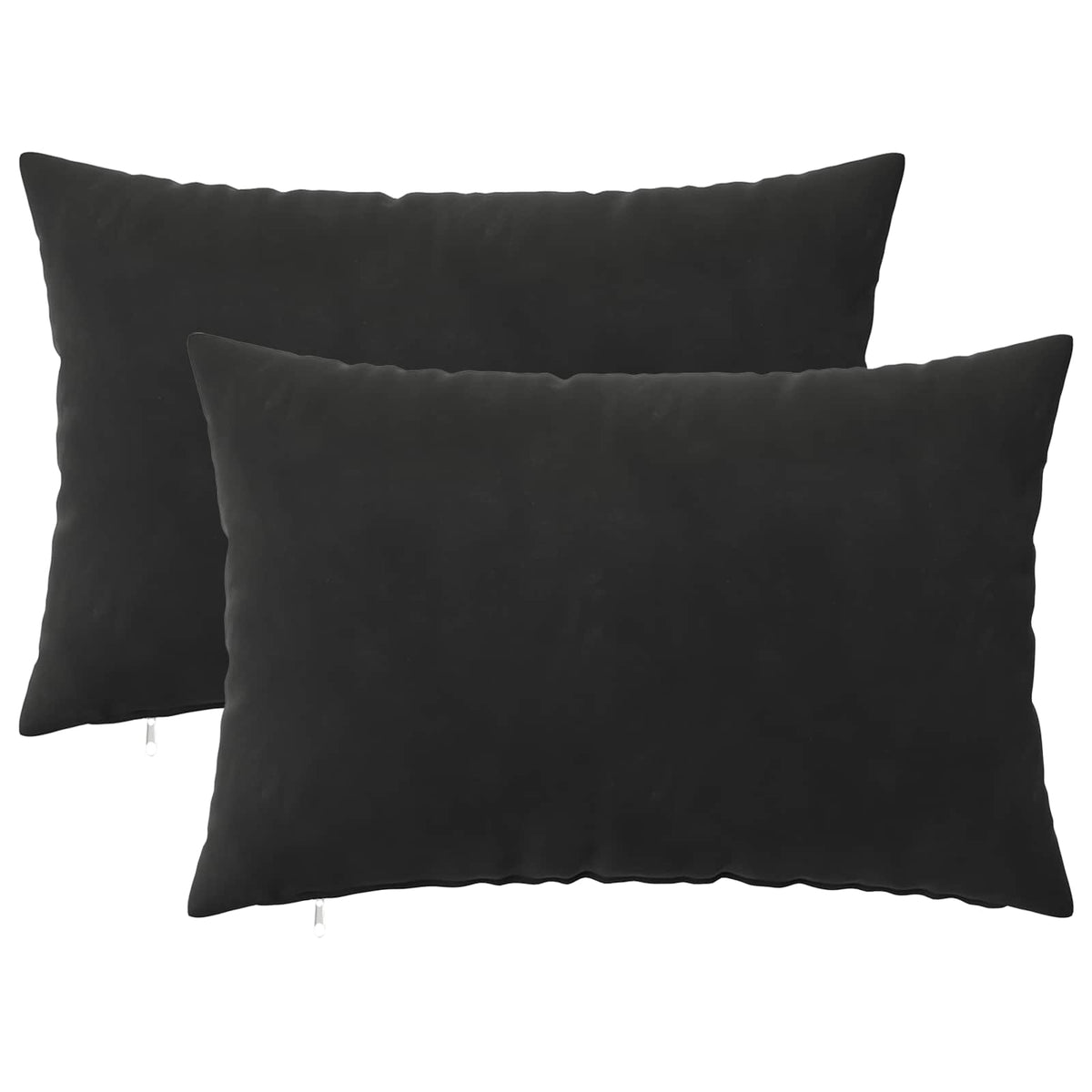 Cushion Cover 2 pcs HEERLEN Black 40 x 60 cm Velvet