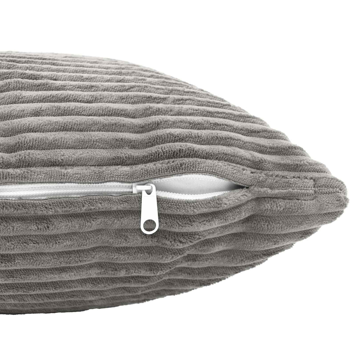 Cushion Cover 6 pcs HEERLEN Light Grey 40 x 60 cm Corduroy