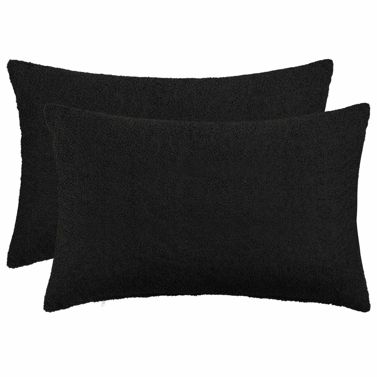 Cushion Cover 2 pcs HEERLEN Black 40 x 60 cm Bouclé