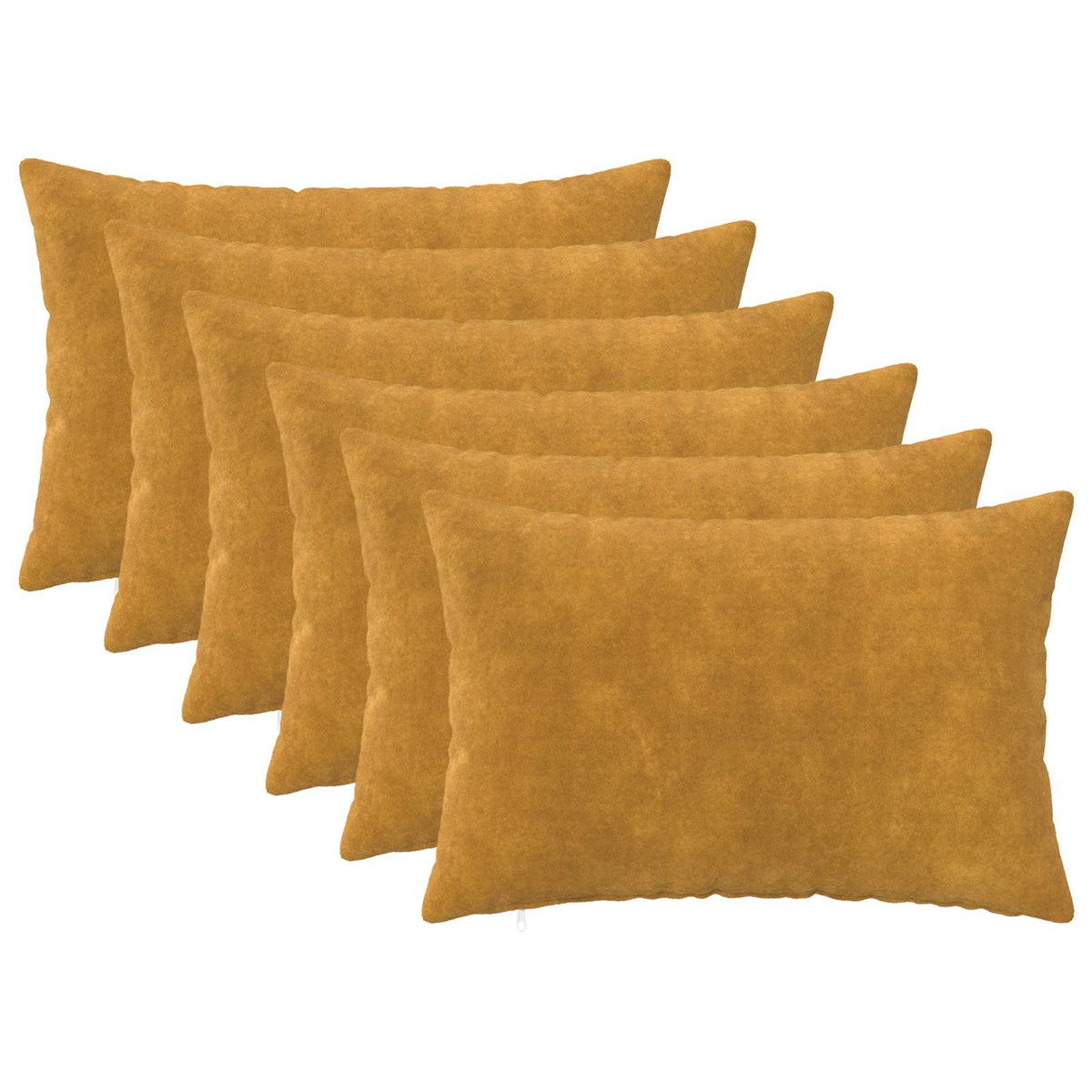 Cushion Cover 6 pcs HEERLEN Yellow 40 x 60 cm Microfiber Fleece